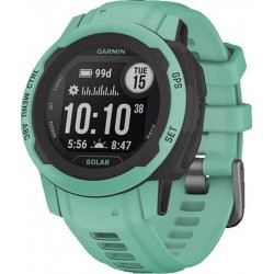 Умные часы Garmin Instinct 2S Solar Neo Tropic 20 мм (010-02564-02) (черный/мятный)