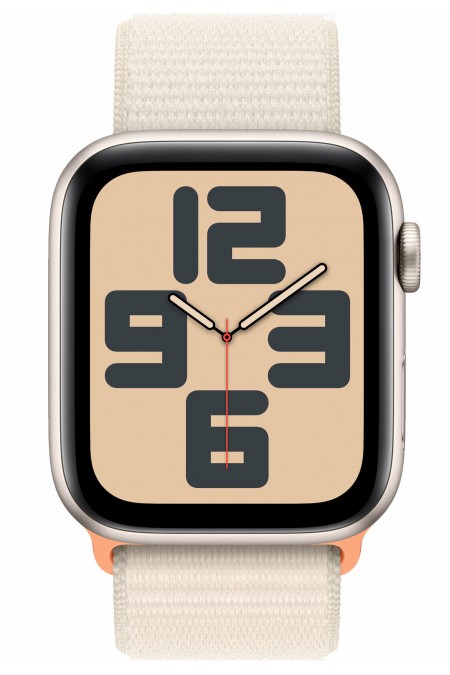 Умные часы Apple Watch SE 2023 GPS 44 мм Aluminium Case with Sport Loop (O/S) (сияющая звезда/сияющая звезда) 1