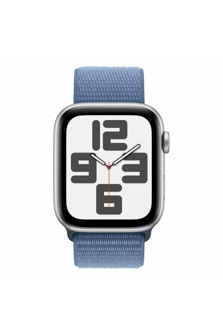 Умные часы Apple Watch SE 2023 GPS 44 мм Aluminium Case with Sport Loop (O/S) (серебристый/синий) 1