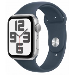 Умные часы Apple Watch SE 2024 GPS 40 мм Aluminium Case with Sport Band (S/M) (MXEC3) (серебристый/джинсовый)