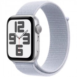 Умные часы Apple Watch SE 2024 GPS 40 мм Aluminium Case with Sport Loop (O/S) (серебристый/дымчато-голубой)