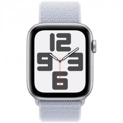 Умные часы Apple Watch SE 2 (2024) GPS 40 мм Aluminium Case with Sport Loop (O/S) (серебристый/дымчато-голубой)