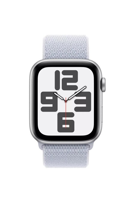 Умные часы Apple Watch SE 2024 GPS 40 мм Aluminium Case with Sport Loop (O/S) (серебристый/дымчато-голубой) 1