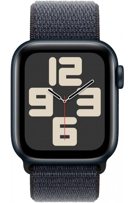 Умные часы Apple Watch SE 2024 GPS 40 мм Aluminium Case with Sport Loop (O/S) (темная ночь/темная ночь) 1