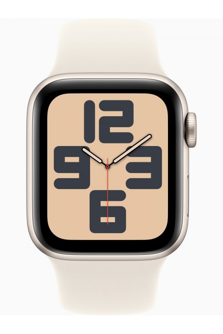 Умные часы Apple Watch SE 2024 GPS 44 мм Aluminium Case with Sport Band (M/L) (сияющая звезда/сияющая звезда) 1