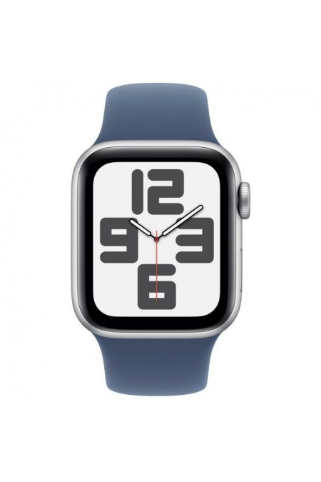 Умные часы Apple Watch SE 2024 GPS 44 мм Aluminium Case with Sport Band (S/M) (серебристый/джинсовый) 2