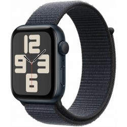 Умные часы Apple Watch SE 2024 GPS 44 мм Aluminium Case with Sport Loop (O/S) (темная ночь/темная ночь)