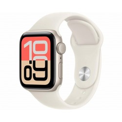 Умные часы Apple Watch SE 2025 GPS 44 мм Aluminium Case with Sport Band (S/M) (сияющая звезда/сияющая звезда)