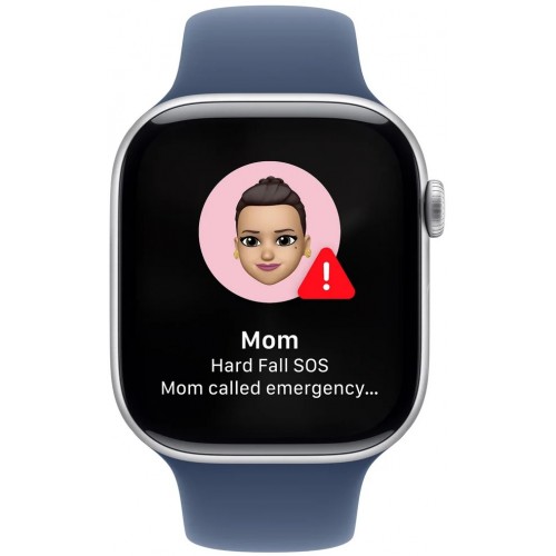 Умные часы Apple Watch Series 10 GPS 42 мм Aluminium Case with Sport Band (M/L) (MWWC3) (серебристый/джинсовый) 8