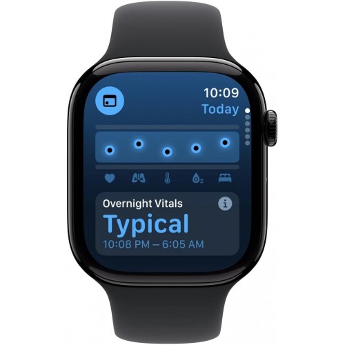 Умные часы Apple Watch Series 10 GPS 42 мм Aluminium Case with Sport Band (S/M) (MWWE3) (черный матовый/черный) 7