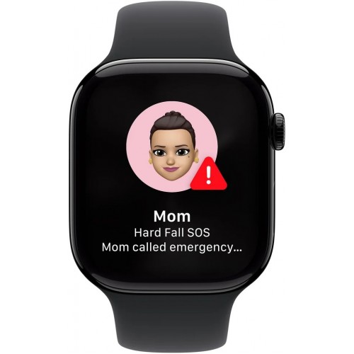 Умные часы Apple Watch Series 10 GPS 42 мм Aluminium Case with Sport Band (S/M) (MWWE3) (черный матовый/черный) 8