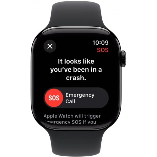 Умные часы Apple Watch Series 10 GPS 42 мм Aluminium Case with Sport Band (S/M) (MWWE3) (черный матовый/черный) 9