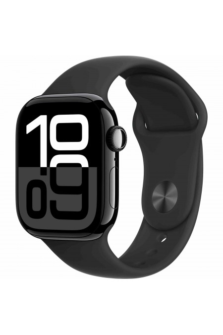 Умные часы Apple Watch Series 10 GPS 42 мм Aluminium Case with Sport Band (S/M) (черный матовый/черный) 