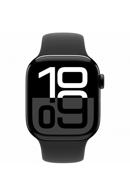 Умные часы Apple Watch Series 10 GPS 42 мм Aluminium Case with Sport Band (S/M) (черный матовый/черный) 1