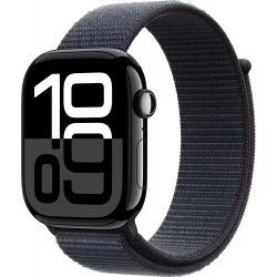 Умные часы Apple Watch Series 10 GPS 42 мм Aluminium Case with Sport Loop (O/S) (MWWG3) (черный матовый/черный)