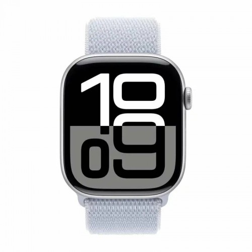 Умные часы Apple Watch Series 10 GPS 42 мм Aluminium Case with Sport Loop (O/S) (серебристый/дымчато-голубой) 1