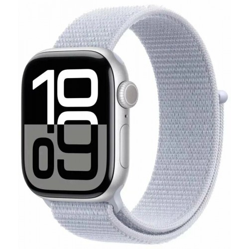 Умные часы Apple Watch Series 10 GPS 42 мм Aluminium Case with Sport Loop (O/S) (серебристый/дымчато-голубой) 2