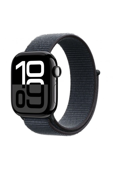 Умные часы Apple Watch Series 10 GPS 42 мм Aluminium Case with Sport Loop (O/S) (черный матовый/черный) 