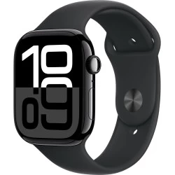 Умные часы Apple Watch Series 10 GPS 46 мм Aluminium Case with Sport Band (M/L) (MWWP3) (черный матовый/черный)