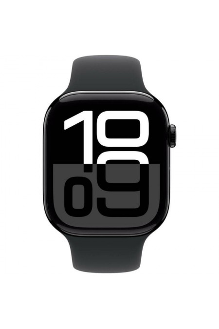 Умные часы Apple Watch Series 10 GPS 46 мм Aluminium Case with Sport Band (M/L) (черный матовый/черный) 1