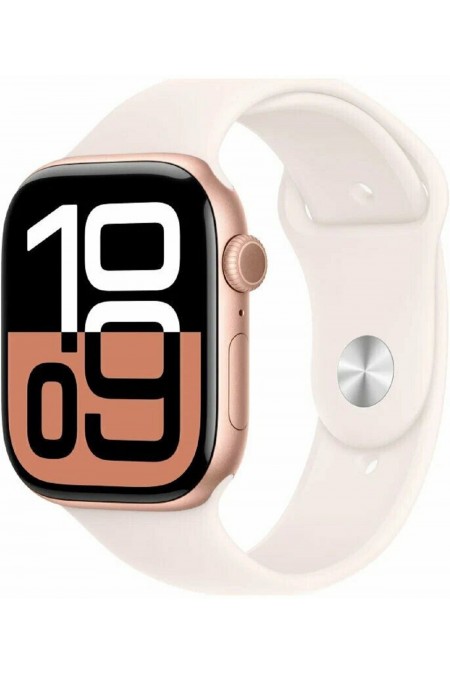 Умные часы Apple Watch Series 10 GPS 46 мм Aluminium Case with Sport Band (M/L) (розовое золото/легкий румянец) 