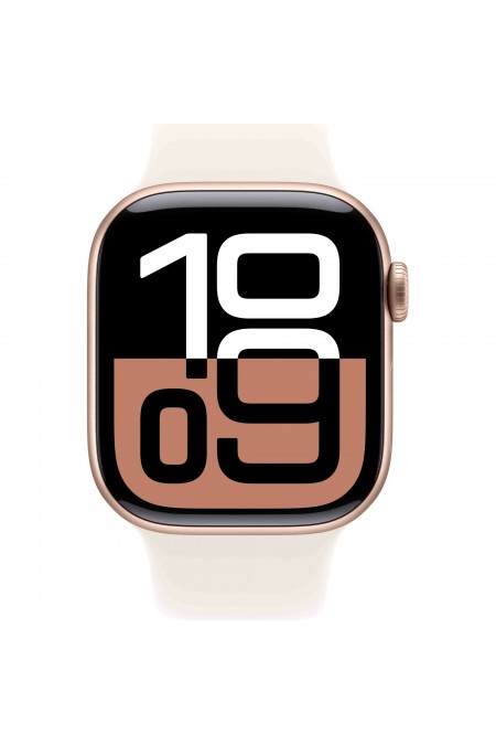 Умные часы Apple Watch Series 10 GPS 46 мм Aluminium Case with Sport Band (M/L) (розовое золото/белый) 1