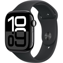 Умные часы Apple Watch Series 10 GPS 46 мм Aluminium Case with Sport Band (S/M) (черный матовый/черный)