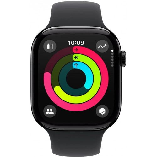 Умные часы Apple Watch Series 10 GPS 46 мм Aluminium Case with Sport Band (S/M) (черный матовый/черный) 4