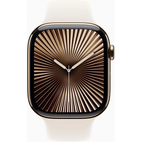 Умные часы Apple Watch Series 10 GPS 46 мм Aluminium Case with Sport Band (S/M) (золотой титан/сияющая звезда) 1