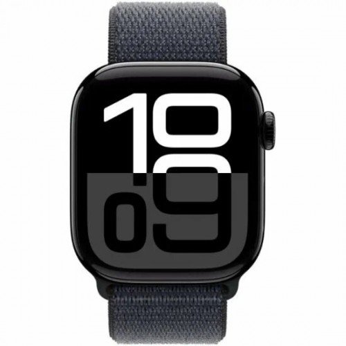 Умные часы Apple Watch Series 10 GPS 46 мм Aluminium Case with Sport Loop (O/S) (черный матовый/черный) 1