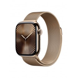 Умные часы Apple Watch Series 10 GPS 46 мм Titanium Case with Milanese Loop (M/L) (золотой/золотой)