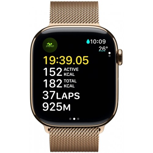 Умные часы Apple Watch Series 10 GPS 46 мм Titanium Case with Milanese Loop (M/L) (золотой/золотой) 3
