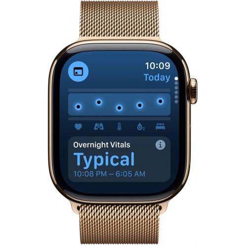 Умные часы Apple Watch Series 10 GPS 46 мм Titanium Case with Milanese Loop (M/L) (золотой/золотой) 5