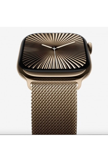 Умные часы Apple Watch Series 10 GPS 42 мм Titanium Case with Milanese Loop (золотой/золотой) 2