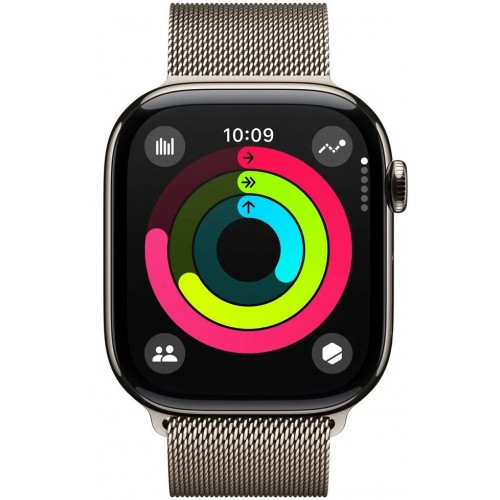 Умные часы Apple Watch Series 10 GPS + Cellular 42 мм Titanium Case with Milanese Loop (MWXF3) (натуральный титан) 4