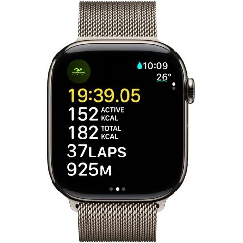 Умные часы Apple Watch Series 10 GPS + Cellular 42 мм Titanium Case with Milanese Loop (MWXF3) (натуральный титан) 5