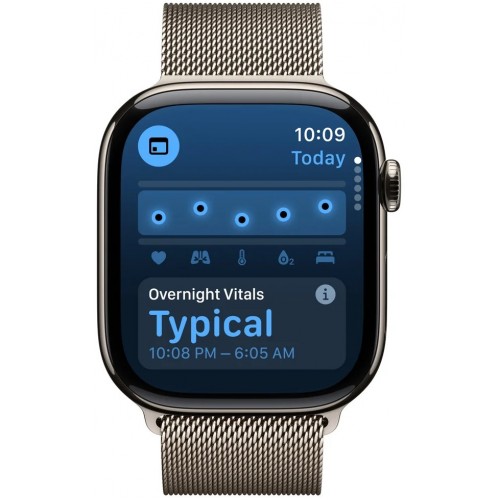 Умные часы Apple Watch Series 10 GPS + Cellular 42 мм Titanium Case with Milanese Loop (MWXF3) (натуральный титан) 7