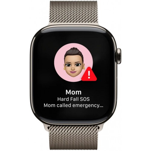 Умные часы Apple Watch Series 10 GPS + Cellular 42 мм Titanium Case with Milanese Loop (MWXF3) (натуральный титан) 8