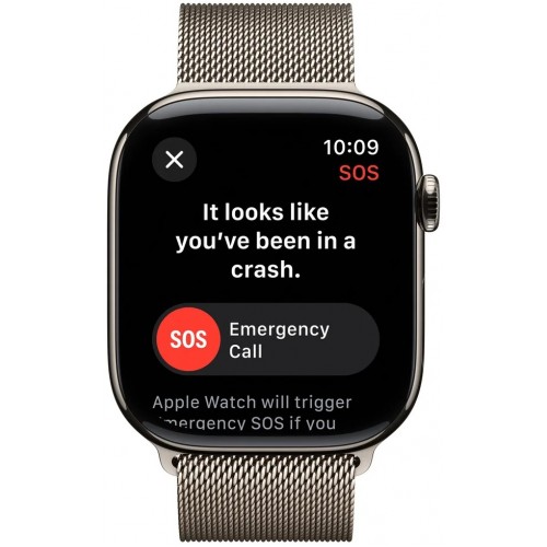 Умные часы Apple Watch Series 10 GPS + Cellular 42 мм Titanium Case with Milanese Loop (MWXF3) (натуральный титан) 9