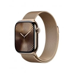 Умные часы Apple Watch Series 10 GPS + Cellular 42 мм Titanium Case with Milanese Loop (MX083) (золотой/золотой)