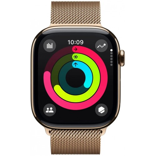 Умные часы Apple Watch Series 10 GPS + Cellular 42 мм Titanium Case with Milanese Loop (MX083) (золотой/золотой) 2