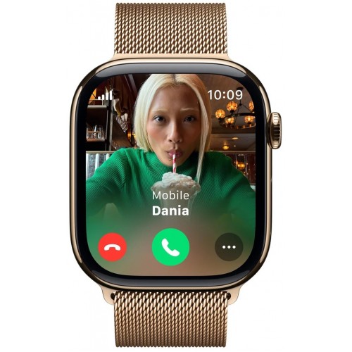 Умные часы Apple Watch Series 10 GPS + Cellular 42 мм Titanium Case with Milanese Loop (MX083) (золотой/золотой) 8