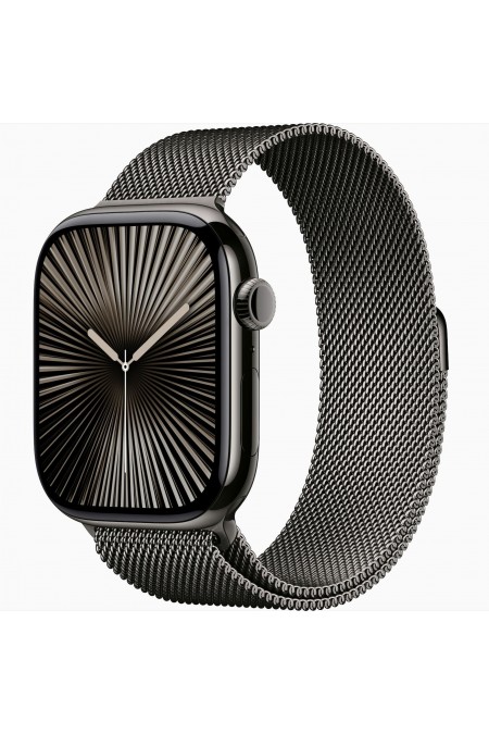 Умные часы Apple Watch Series 10 GPS 46 мм Titanium Case with Milanese Loop (S/M) (сланцевый титан) 