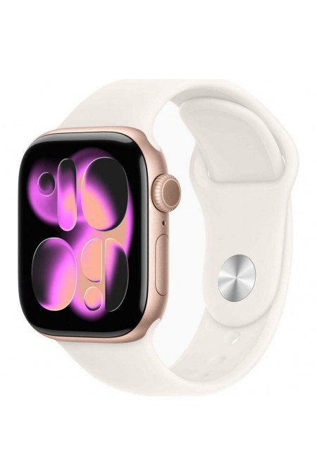 Умные часы Apple Watch Series 11 GPS 46 мм Aluminium Case with Sport Band (M/L) (розовое золото/легкий румянец) 