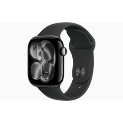 Умные часы Apple Watch Series 11 GPS 46 мм Aluminium Case with Sport Band (S/M) (черный матовый/черный)