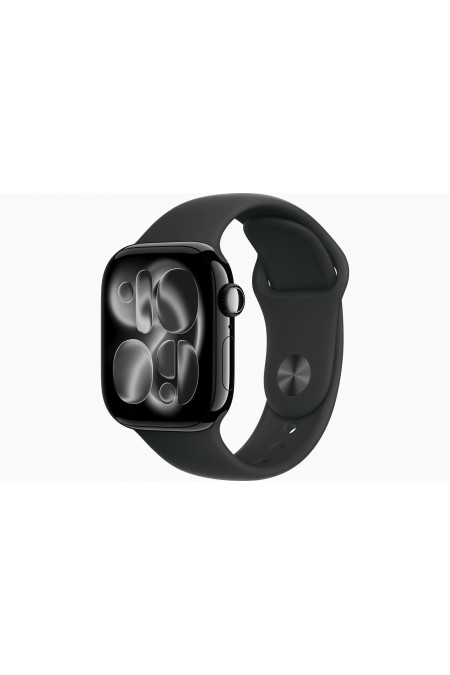 Умные часы Apple Watch Series 11 GPS 46 мм Aluminium Case with Sport Band (S/M) (черный матовый/черный) 