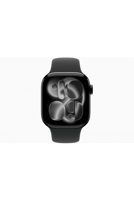 Умные часы Apple Watch Series 11 GPS 46 мм Aluminium Case with Sport Band (S/M) (черный матовый/черный) 1