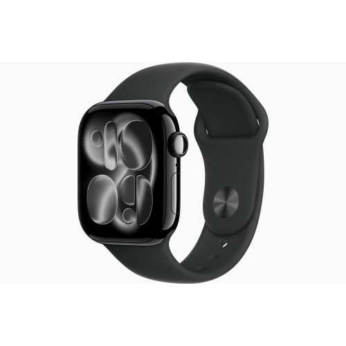 Умные часы Apple Watch Series 11 GPS + Cellular 42 мм Aluminium Case with Sport Band (M/L) (MEQU4) (черный матовый/черный) 