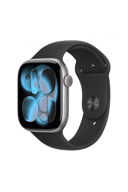 Умные часы Apple Watch Series 11 GPS 42 мм Aluminium Case with Sport Band (M/L) (серый космос/черный) 