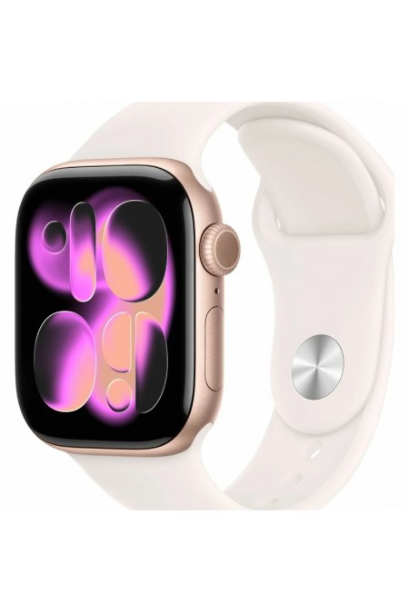 Умные часы Apple Watch Series 11 GPS 42 мм Aluminium Case with Sport Band (S/M) (розовое золото/легкий румянец) 1